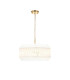 Langford Pendant Ceiling Light Brushed Aged Brass Plate & Clear Glass 5 x 7W LED E14-8