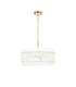 Langford Pendant Ceiling Light Brushed Aged Brass Plate & Clear Glass 5 x 7W LED E14-9