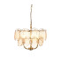 Thistle Pendant Ceiling Light Brushed Aged Brass Plate & Handmade Champagne Glass 3 x 7W LED E14-1