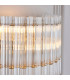 Alderley Wall Lamp Brushed Aged Brass Plate & Clear Glass 2 x 7W LED E14-7