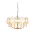 Thistle Pendant Ceiling Light Brushed Aged Brass Plate & Handmade Champagne Glass 5 x 7W LED E14-1