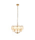 Thistle Pendant Ceiling Light Brushed Aged Brass Plate & Handmade Champagne Glass 3 x 7W LED E14-7
