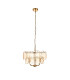 Thistle Pendant Ceiling Light Brushed Aged Brass Plate & Handmade Champagne Glass 3 x 7W LED E14-8