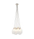 Livorno Cluster Pendant Ceiling Light Bright Nickel Plate & Clear Glass 7 x 10W LED E27-1