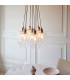 Livorno Cluster Pendant Ceiling Light Bright Nickel Plate & Clear Glass 7 x 10W LED E27-3