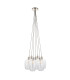 Livorno Cluster Pendant Ceiling Light Bright Nickel Plate & Clear Glass 7 x 10W LED E27-8