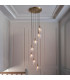 Livorno Cluster Pendant Ceiling Light Antique Brass Plate & Clear Glass 7 x 10W LED E27-2