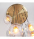 Livorno Cluster Pendant Ceiling Light Antique Brass Plate & Clear Glass 13 x 10W LED E27-6