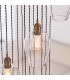 Livorno Cluster Pendant Ceiling Light Antique Brass Plate & Clear Glass 13 x 10W LED E27-7