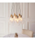 Livorno Cluster Pendant Ceiling Light Antique Brass Plate & Clear Glass 7 x 10W LED E27-3