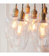 Livorno Cluster Pendant Ceiling Light Antique Brass Plate & Clear Glass 7 x 10W LED E27-5