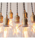 Livorno Cluster Pendant Ceiling Light Antique Brass Plate & Clear Glass 7 x 10W LED E27-6