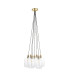 Livorno Cluster Pendant Ceiling Light Antique Brass Plate & Clear Glass 7 x 10W LED E27-9
