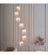 Livorno Cluster Pendant Ceiling Light Bright Nickel Plate & Clear Ribbed Glass 7 x 10W LED E27-3
