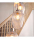 Livorno Cluster Pendant Ceiling Light Bright Nickel Plate & Clear Ribbed Glass 13 x 10W LED E27-7
