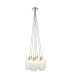 Livorno Cluster Pendant Ceiling Light Bright Nickel Plate & Clear Ribbed Glass 7 x 10W LED E27-1