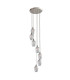 Livorno Cluster Pendant Ceiling Light Bright Nickel Plate & Clear Ribbed Glass 7 x 10W LED E27-8