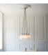 Livorno Cluster Pendant Ceiling Light Bright Nickel Plate & Clear Ribbed Glass 7 x 10W LED E27-2