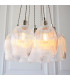 Livorno Cluster Pendant Ceiling Light Bright Nickel Plate & Clear Ribbed Glass 7 x 10W LED E27-4