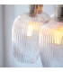 Livorno Cluster Pendant Ceiling Light Bright Nickel Plate & Clear Ribbed Glass 7 x 10W LED E27-5