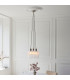 Livorno Cluster Pendant Ceiling Light Bright Nickel Plate & Clear Ribbed Glass 3 x 10W LED E27-2