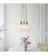 Livorno Cluster Pendant Ceiling Light Bright Nickel Plate & Clear Ribbed Glass 3 x 10W LED E27-3