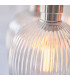 Livorno Cluster Pendant Ceiling Light Bright Nickel Plate & Clear Ribbed Glass 7 x 10W LED E27-7
