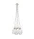 Livorno Cluster Pendant Ceiling Light Bright Nickel Plate & Clear Ribbed Glass 7 x 10W LED E27-9