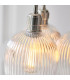 Livorno Cluster Pendant Ceiling Light Bright Nickel Plate & Clear Ribbed Glass 3 x 10W LED E27-6