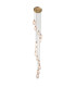 Livorno Cluster Pendant Ceiling Light Antique Brass Plate & Clear Ribbed Glass 13 x 10W LED E27-1