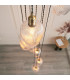 Livorno Cluster Pendant Ceiling Light Antique Brass Plate & Clear Ribbed Glass 13 x 10W LED E27-5
