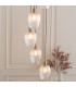 Livorno Cluster Pendant Ceiling Light Antique Brass Plate & Clear Ribbed Glass 7 x 10W LED E27-4