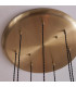 Livorno Cluster Pendant Ceiling Light Antique Brass Plate & Clear Ribbed Glass 7 x 10W LED E27-7