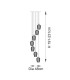 Livorno Cluster Pendant Ceiling Light Antique Brass Plate & Clear Ribbed Glass 7 x 10W LED E27-9
