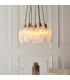 Livorno Cluster Pendant Ceiling Light Antique Brass Plate & Clear Ribbed Glass 7 x 10W LED E27-4