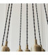 Livorno Cluster Pendant Ceiling Light Antique Brass Plate & Clear Ribbed Glass 7 x 10W LED E27-8