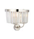 Ascoli Wall Lamp Bright Nickel Plate & Clear Cut Glass 2 x 6W LED E14-1