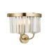 Ascoli Wall Lamp Antique Brass Plate & Clear Cut Glass 2 x 6W LED E14-1