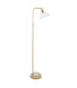 Bellora Glass Floor Lamp Antique Brass Plate & Clear Glass 10W LED E27-1