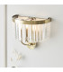 Ascoli Wall Lamp Antique Brass Plate & Clear Cut Glass 2 x 6W LED E14-5