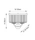 Ascoli Wall Lamp Bright Nickel Plate & Clear Cut Glass 2 x 6W LED E14-8