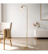 Bellora Glass Floor Lamp Antique Brass Plate & Clear Glass 10W LED E27-2