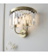 Ascoli Wall Lamp Antique Brass Plate & Clear Cut Glass 2 x 6W LED E14-6
