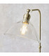Bellora Glass Floor Lamp Antique Brass Plate & Clear Glass 10W LED E27-3