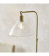Bellora Glass Floor Lamp Antique Brass Plate & Clear Glass 10W LED E27-4