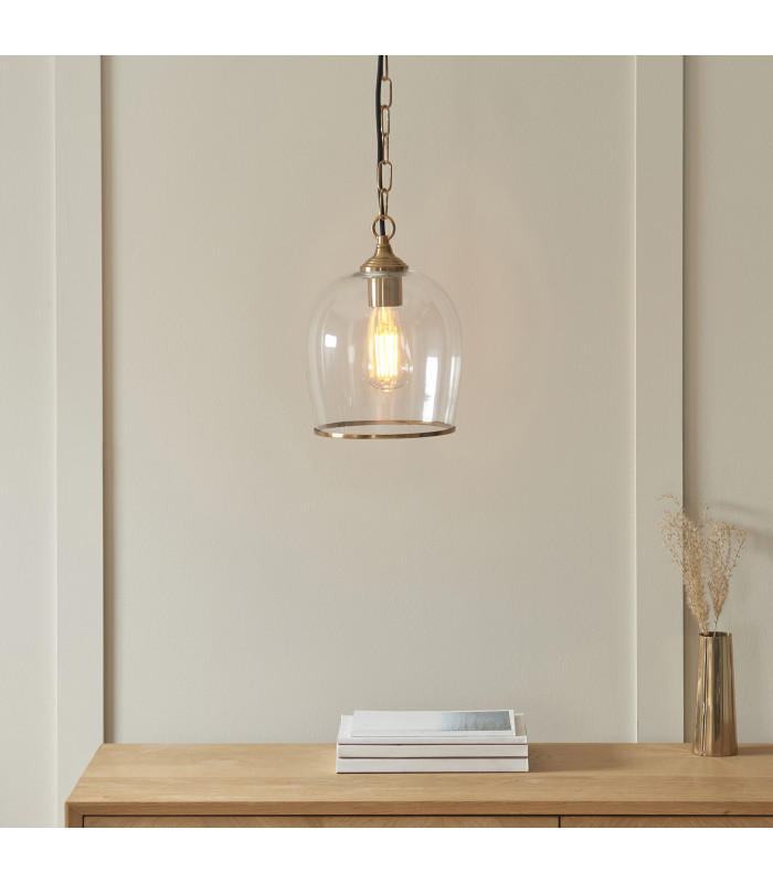 Pillaro Table Lamp Brushed Aged Brass Plate & White Marble E14-3