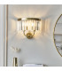 Ascoli Wall Lamp Antique Brass Plate & Clear Cut Glass 2 x 6W LED E14-2