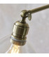 Bellora Glass Floor Lamp Antique Brass Plate & Clear Glass 10W LED E27-5