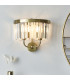 Ascoli Wall Lamp Antique Brass Plate & Clear Cut Glass 2 x 6W LED E14-3