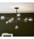 Grosseto Multi Arm Pendant Ceiling Light Black Chrome Plate & Smoked Mirror Glass 10 x 5W LED G9-3